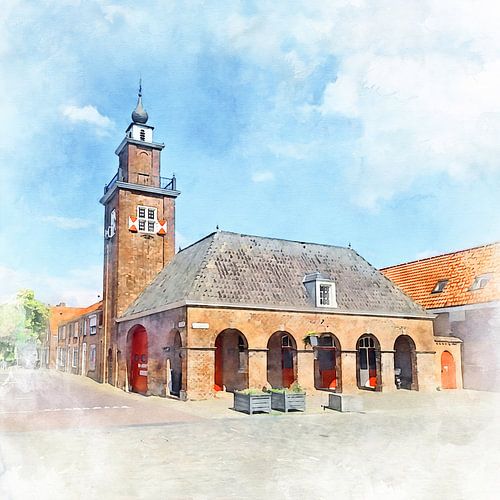 Historisch pand in Sluis, Zeeuws-Vlaanderen