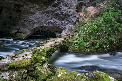 Verborgen rivier in  Rakov Škocjan Slovenië