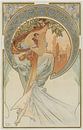 Die Künste 4, Alphonse Mucha von Meisterhafte Meister Miniaturansicht