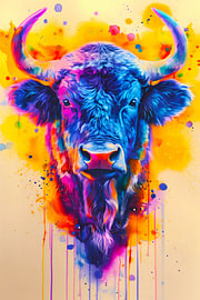 Electric Blue Bull van Minimal Blue
