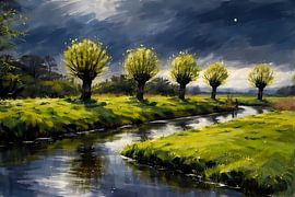 Willows along a canal