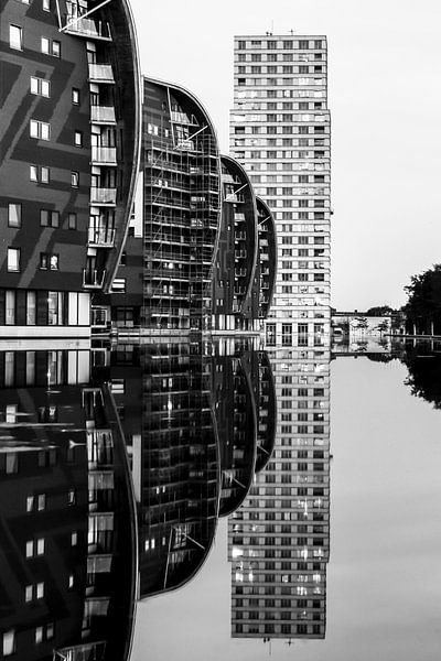 Spiegel Speigeltje Schwarz - Weiß von Ingrid Kerkhoven Fotografie