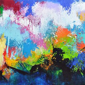 Abstract colorful by Kunstenares Mir Mirthe Kolkman van der Klip