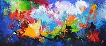 Abstract kleurrijk van Kunstenares Mir Mirthe Kolkman van der Klip