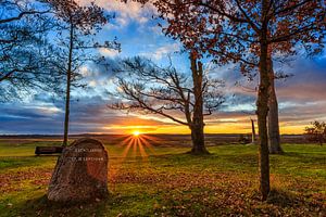 Ginkelse Heide Zonsondergang 1 van Joram Janssen