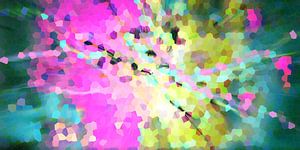 Modernes, abstraktes digitales Kunstwerk in verschiedenen Farben