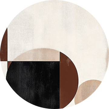 Moderne Abstractie in Tinten Bruin