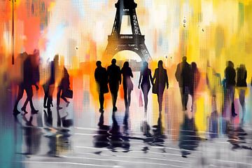 Mensen bij de Eiffeltoren van ARTemberaubend