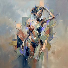 Linda modernes Porträt von Mad Dog Art