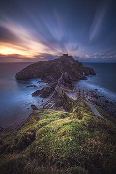 Espagne Gaztelugatxe au coucher du soleil sur Jean Claude Castor