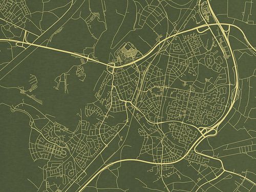 Kaart van Roermond in Groen Goud