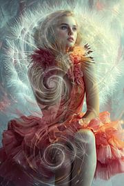 vrouw met bloemen surrealisme paardenbloem