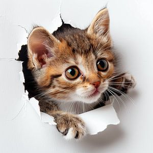Katze aus der Wand