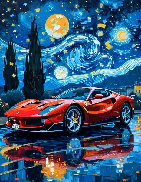 Ferrari SF90 Stradale Starry Night by MIROKKU