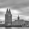 Roermond - Skyline - long shutter speed - black and white by Teun Ruijters