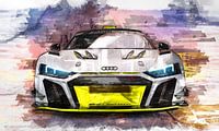 Audi R8 schilderij aquarel