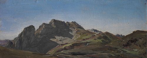 Carlos de Haes-Grijs berglandschap, Antiek landschap