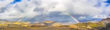 Les montagnes colorées du Landmannalaugar en Islande en été sur Sjoerd van der Wal Photographie