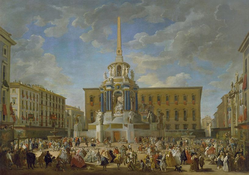 Die für ein Fest geschmückte Piazza Farnese, Giovanni Paolo Panini von Meisterhafte Meister