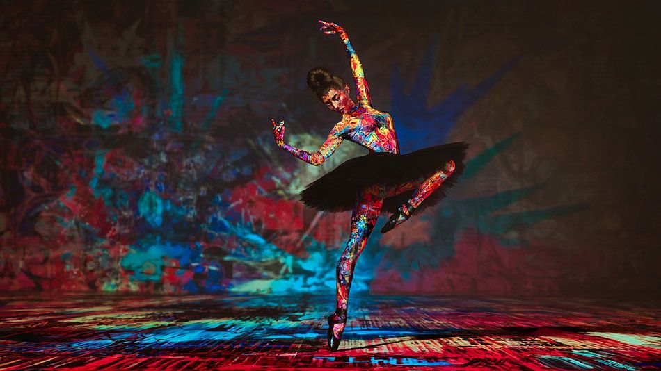 Dance of Texture: An Expressionist Ballerina