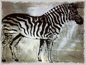 Zebrapaard Zilveren Beauty van Nicky`s Prints