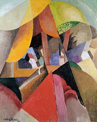 Albert Gleizes - Landschap met een boom (1914)