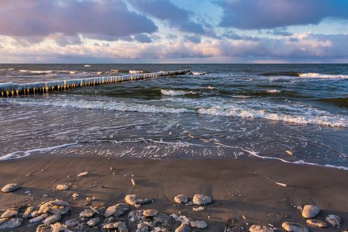 Buhne an der Ostseeküste in Zingst im Winter
