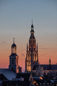 Breda - Grote Kerk - Sonnenuntergang von I Love Breda