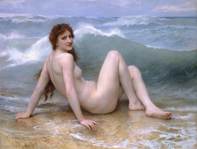 Die Welle - William Adolphe Bouguereau von 1000 Schilderijen