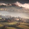 Nebel am Morgen im Val d'Orcia. Toskana von Stefano Orazzini