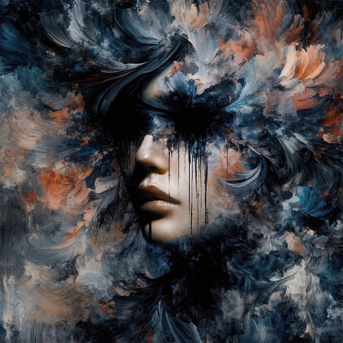 Verborgen ziel – Abstract portret