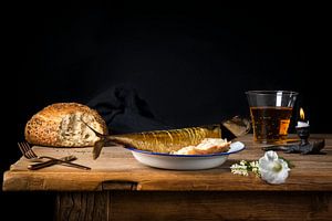 Stilleven brood en vis