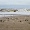 Wellen am Strand mit Muscheln von Moniek van Rijbroek