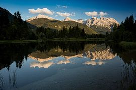 Abendstimmung am Isarstausee von Andreas Müller