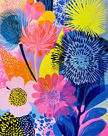 Gemälde mit Blumen in einer Vase