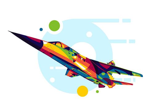 Mirage F1 in Pop Art Illustratie