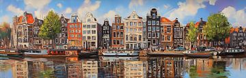 Amsterdam in Kleur: Een Kunstwerk vol Levendige Reflecties van Thea
