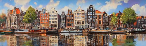 Amsterdam in Farbe: Ein Kunstwerk voller lebendiger Reflexionen