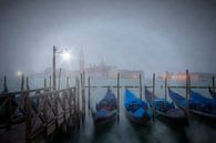 VENICE Gondolas in the Mist by Melanie Viola thumbnail