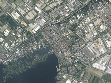 Luchtfoto van Aalsmeer van Maps Are Art