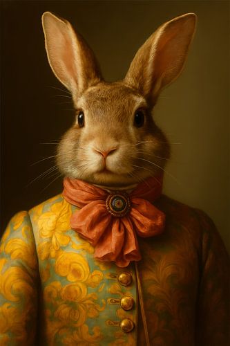 Rabbit with Class - A Baroque Portrait