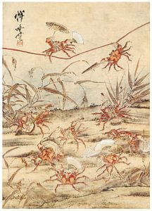 Kawanabe Kyōsai - Krabben-Seilakt