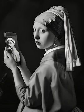 Das Selfie mit dem Perlenohrring | Inspiriert von Vermeer von Frank Daske | Foto & Design