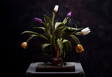 Tulpen stilleven schilderij van Mei Bakker
