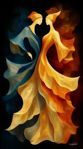 abstract dansende vrouwen