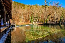 Baden-Württemberg : The Blautopf with historic hammer mill by Photoart-Naegele