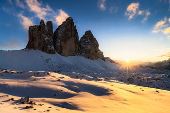 Sonnenuntergang an den Drei Zinnen