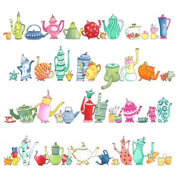 Teapots and coffeepots collection by Martine van Nieuwenhuyzen