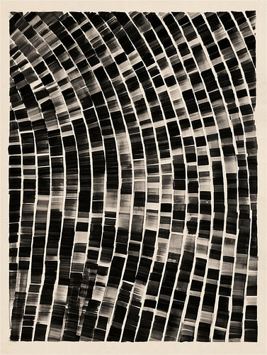 Japandi in Black – Abstract Ink Art with Geometric Lines and Patterns