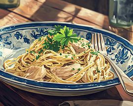 Pâtes ensoleillées | Art culinaire réaliste